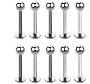 Silver Labret Bar