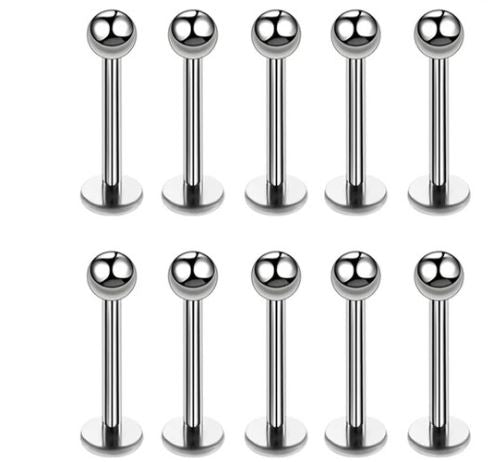 Silver Labret Bar