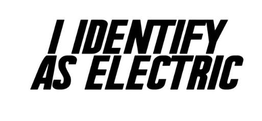 I Identify as Electric Decal