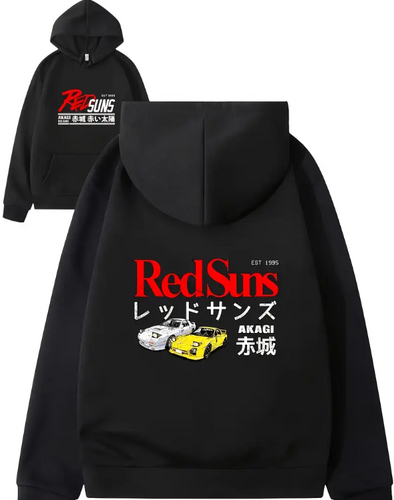 Red Suns Graphic Hoodie