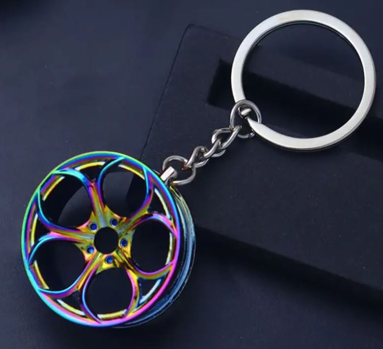 Holographic Wheel Keychain