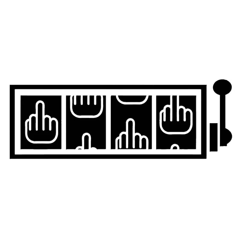 Middle Finger Jackpot Decal - Funsize Industries