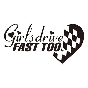 Girls Drive Fast Too Decal - Funsize Industries