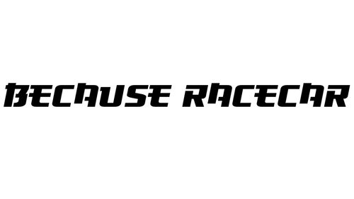 Because Race Car Banner - Funsize Industries