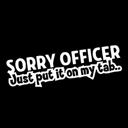 Sorry Officer Decal - Funsize Industries