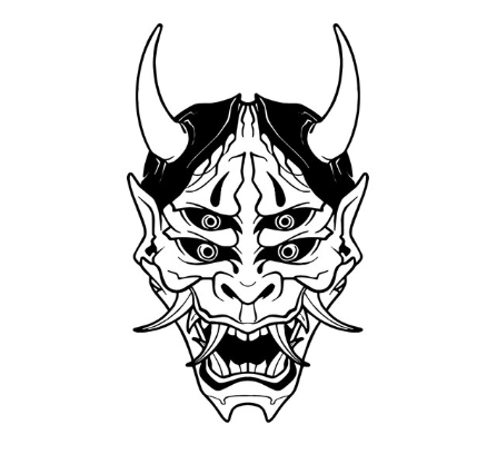 Hannya Mask Japanese Decal