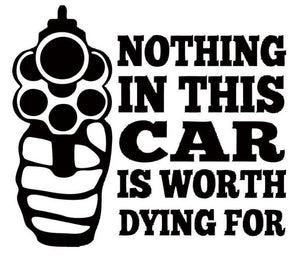 Nothing In This Car. Decal - Funsize Industries