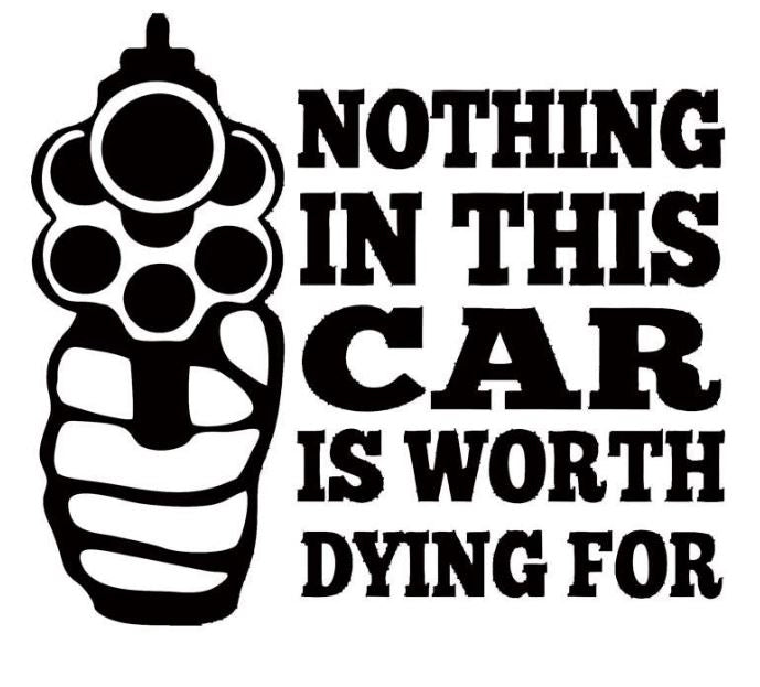 Nothing In This Car. Decal - Funsize Industries